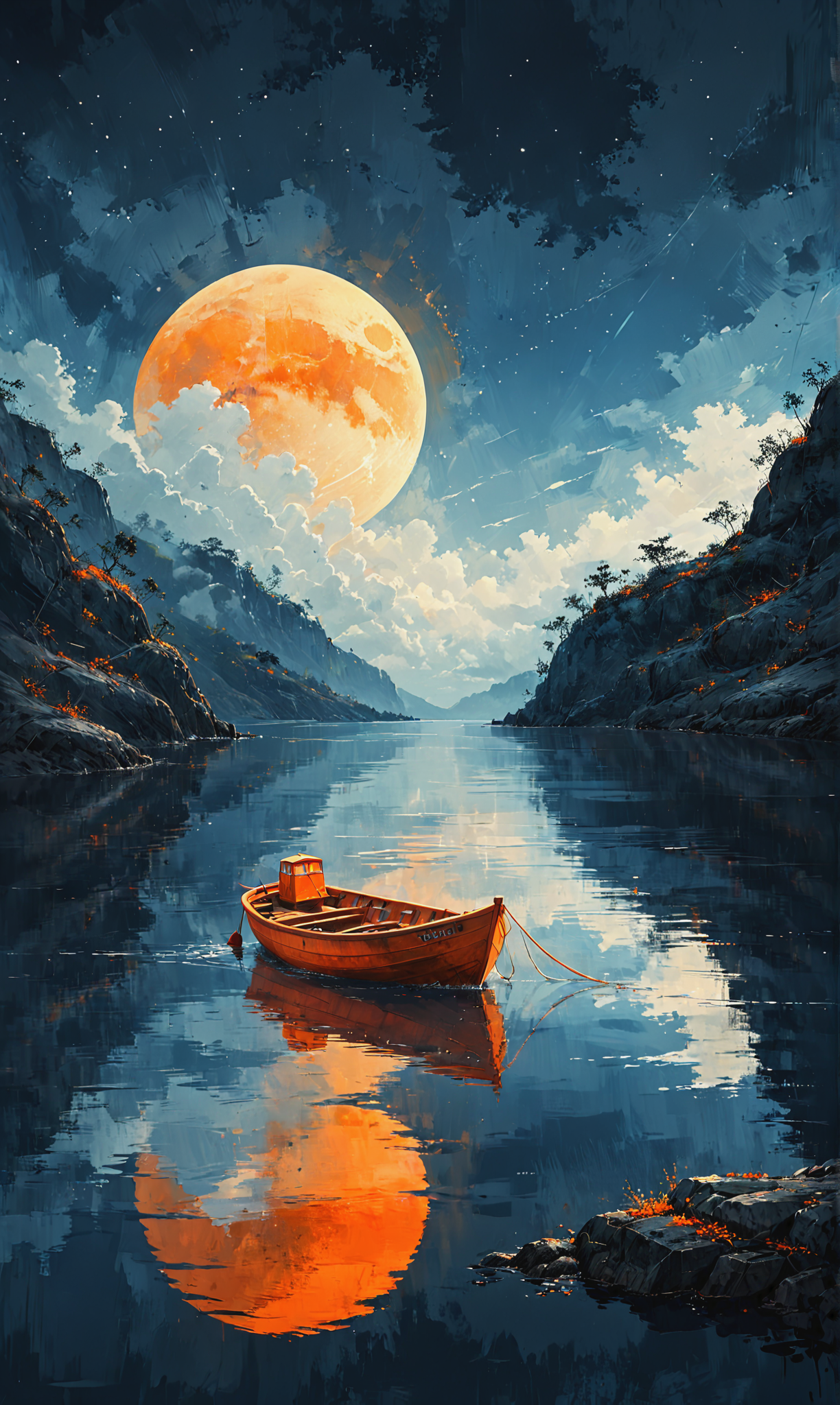 03970-3160766170-animation about a Boat, in the style of dark white and orange, minimal design, realistic painted still lifes, cartoonish innocen.png